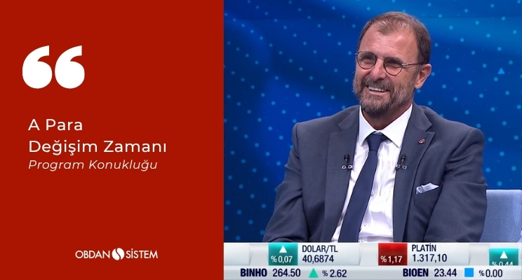 Genel Müdürümüz Arkın Obdan, 5 Ağustos 2025 tarihinde A Para- Değişim Zamanı programına konuk oldu